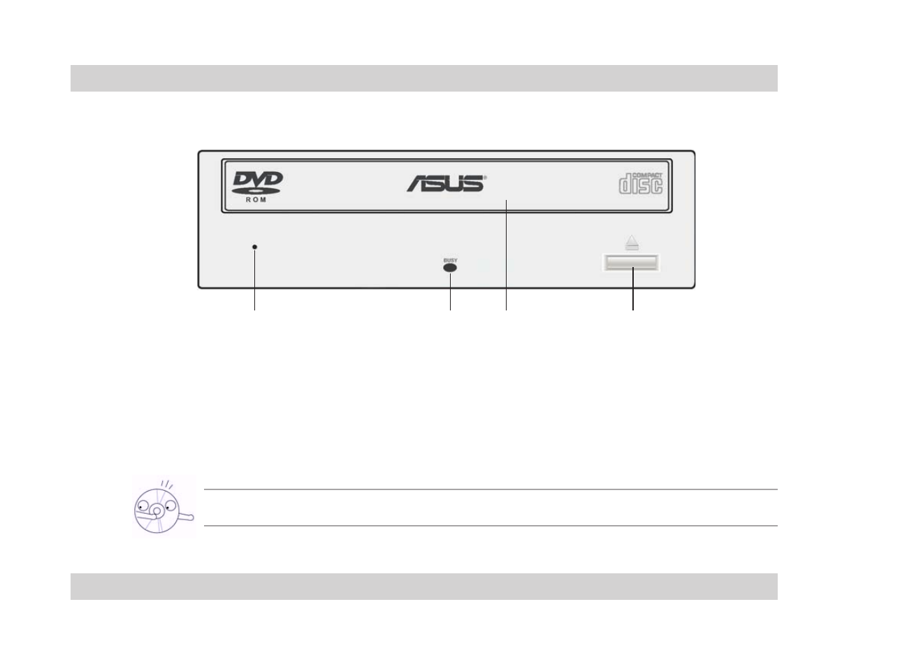 Front panel | Asus DVD-E616P2 User Manual | Page 14 / 34