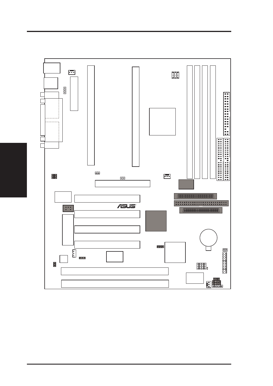 Iii. installation, Asus p2b-d/p2b-ds motherboard layout, 10 asus p2b-d/p2b-ds user’s manual | Motherboard layout iii. inst alla tion, Intel 440bx agpset, Intel piix4e chipset | Asus P2B-DS User Manual | Page 10 / 80