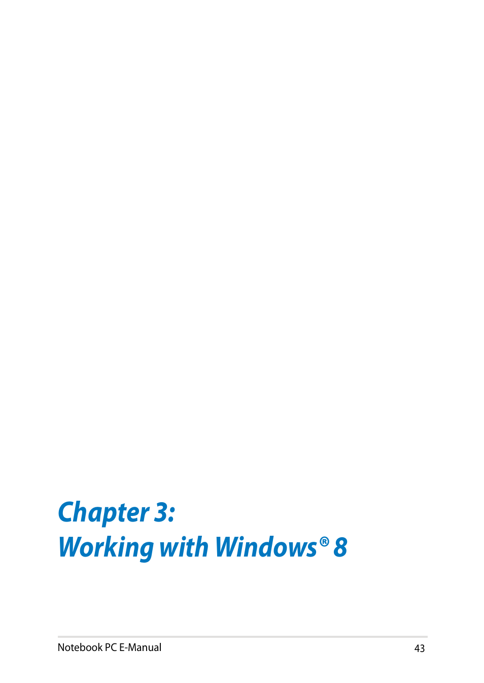 Chapter 3: working with windows® 8 | Asus PU401LA User Manual | Page 43 / 132