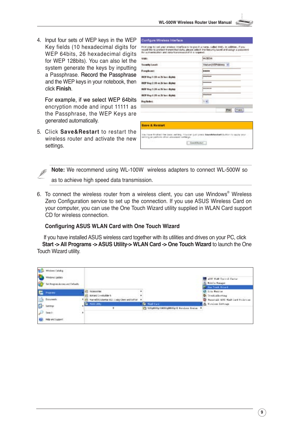 Asus WL-500W User Manual | Page 11 / 56