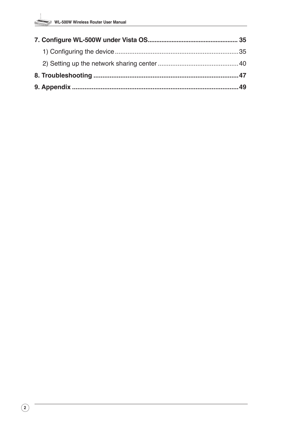 Asus WL-500W User Manual | Page 4 / 56