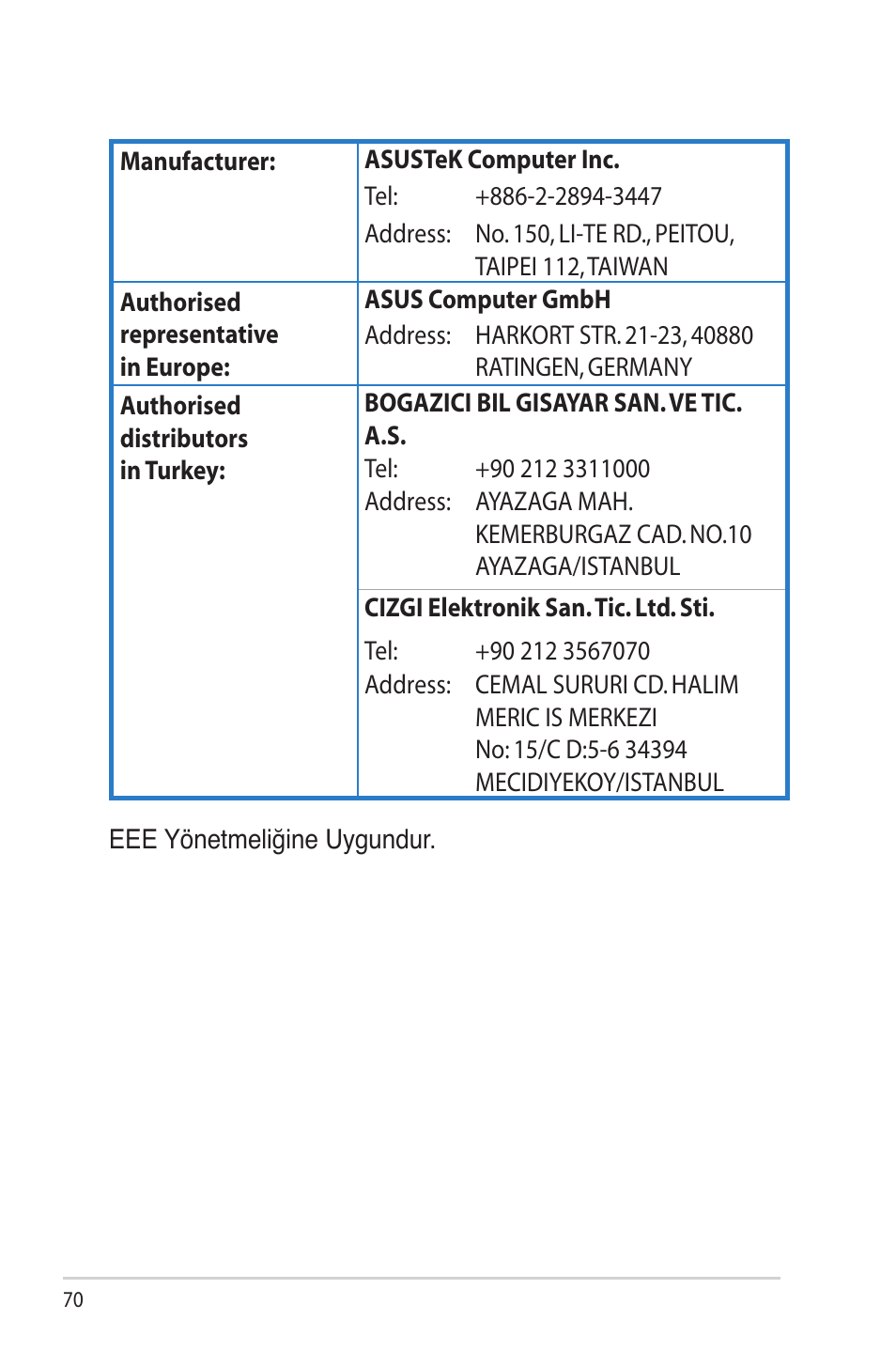 Asus RT-AC66R User Manual | Page 70 / 70