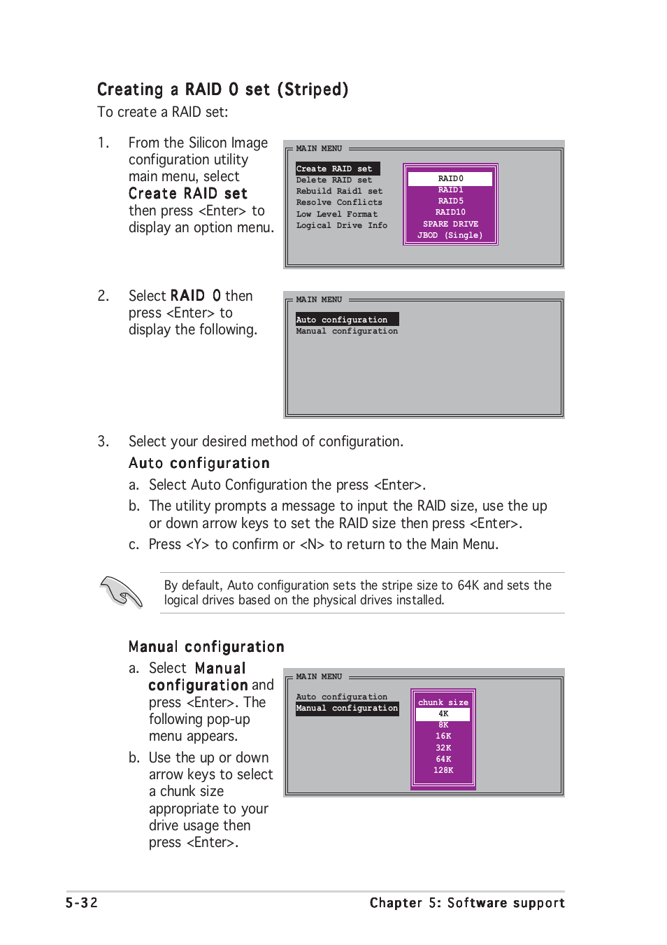 Creating a raid 0 set (striped) | Asus A8N-SLI Premium User Manual | Page 150 / 182