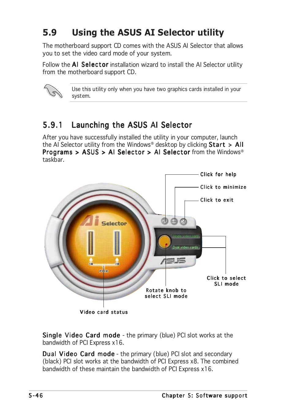 9 using the asus ai selector utility | Asus A8N-SLI Premium User Manual | Page 164 / 182