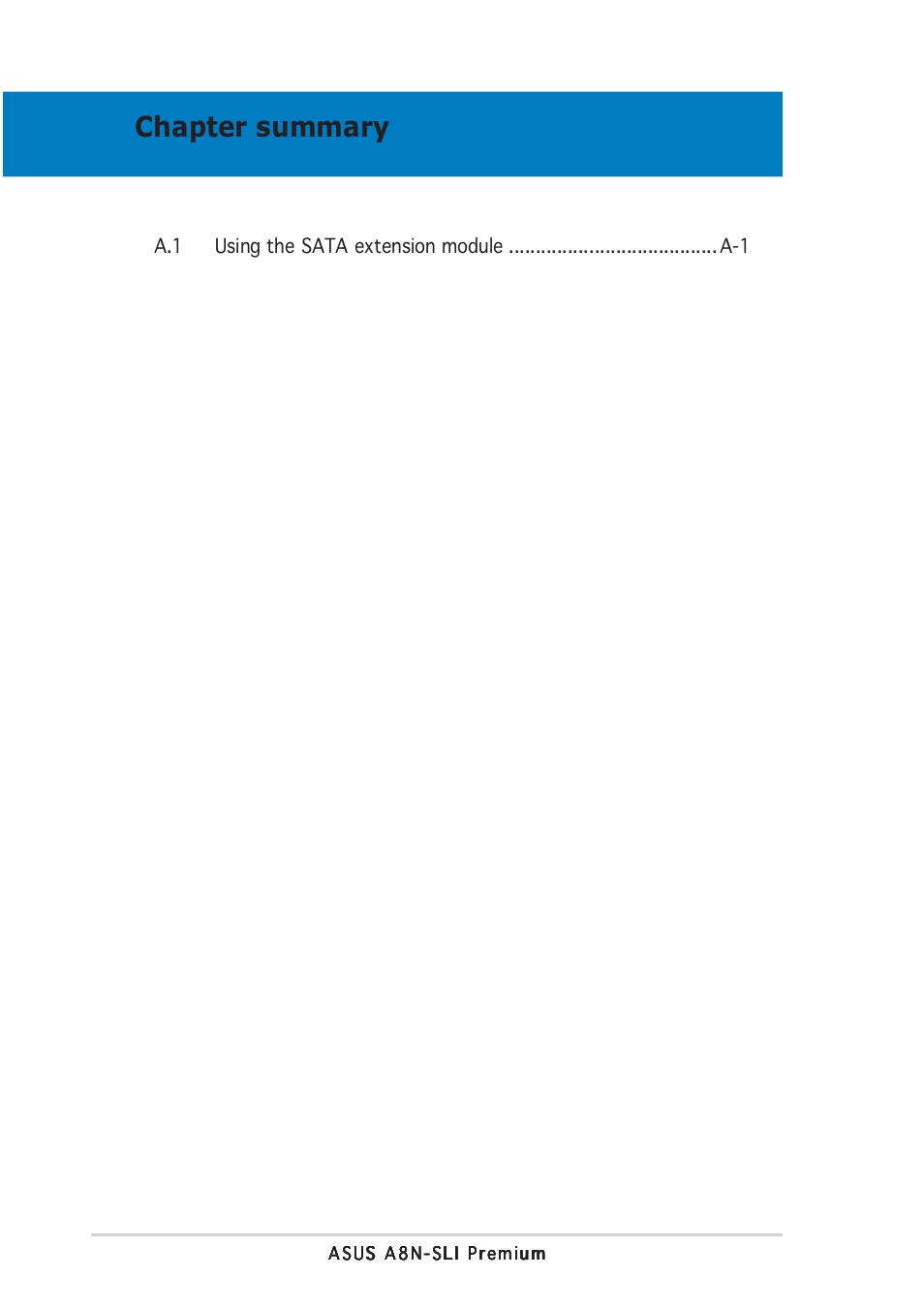 Chapter summary | Asus A8N-SLI Premium User Manual | Page 180 / 182