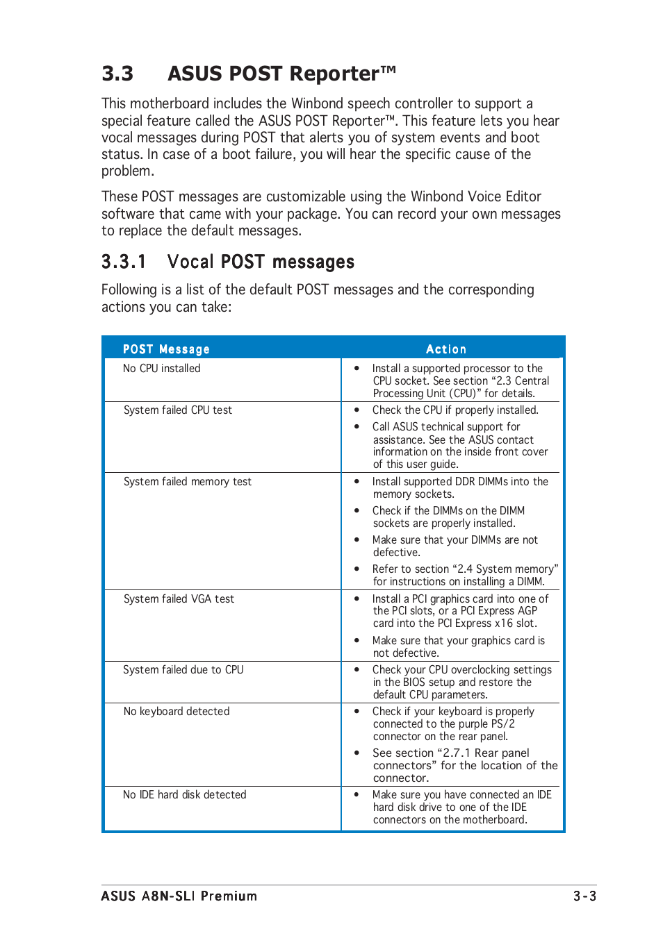 3 asus post reporter | Asus A8N-SLI Premium User Manual | Page 61 / 182