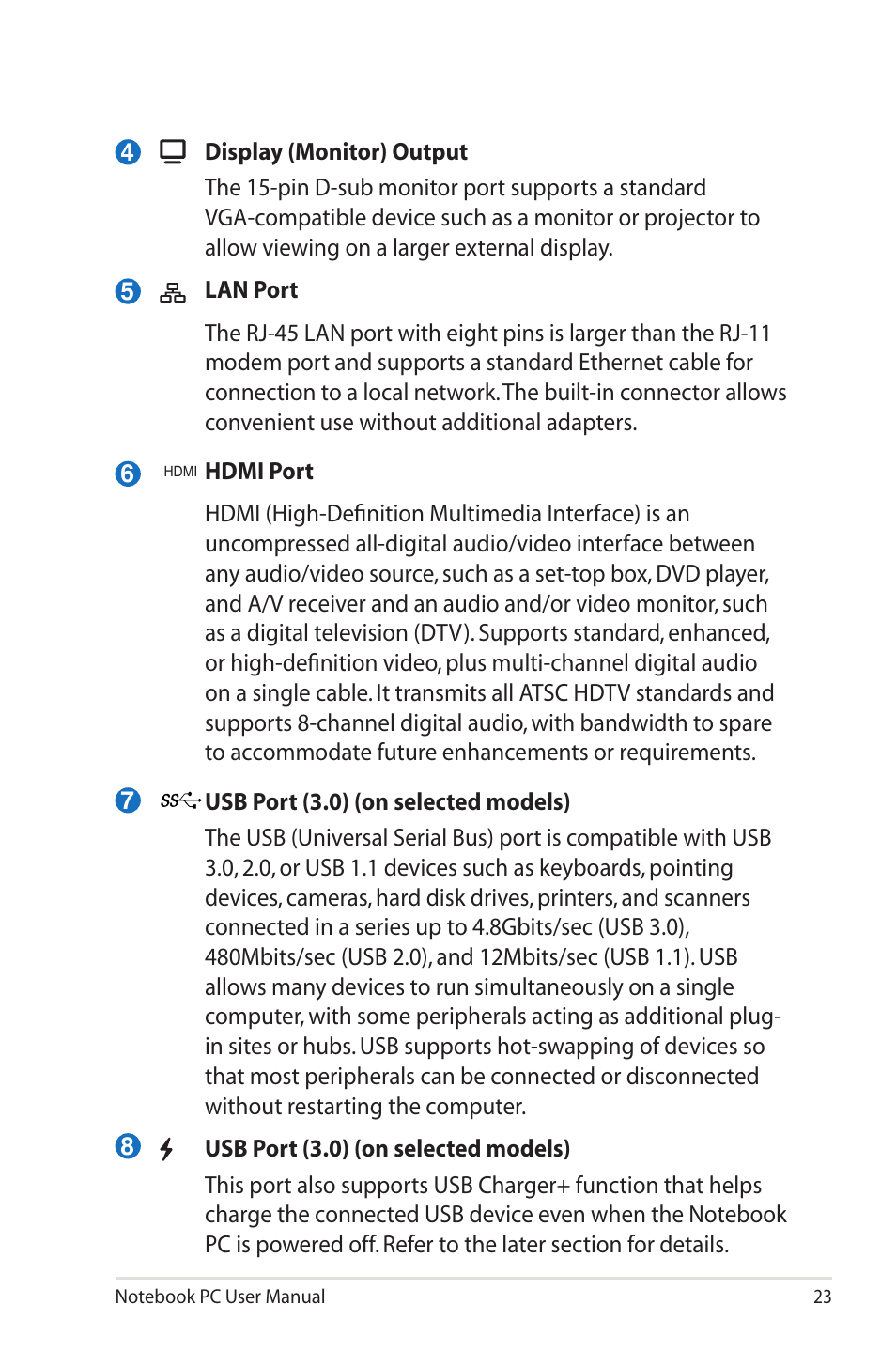 Asus X5QSL User Manual | Page 23 / 114