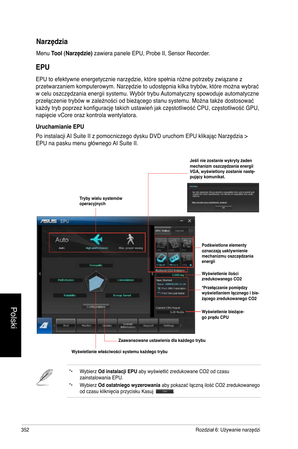 Polski, Narzędzia | Asus CG8270 User Manual | Page 354 / 534