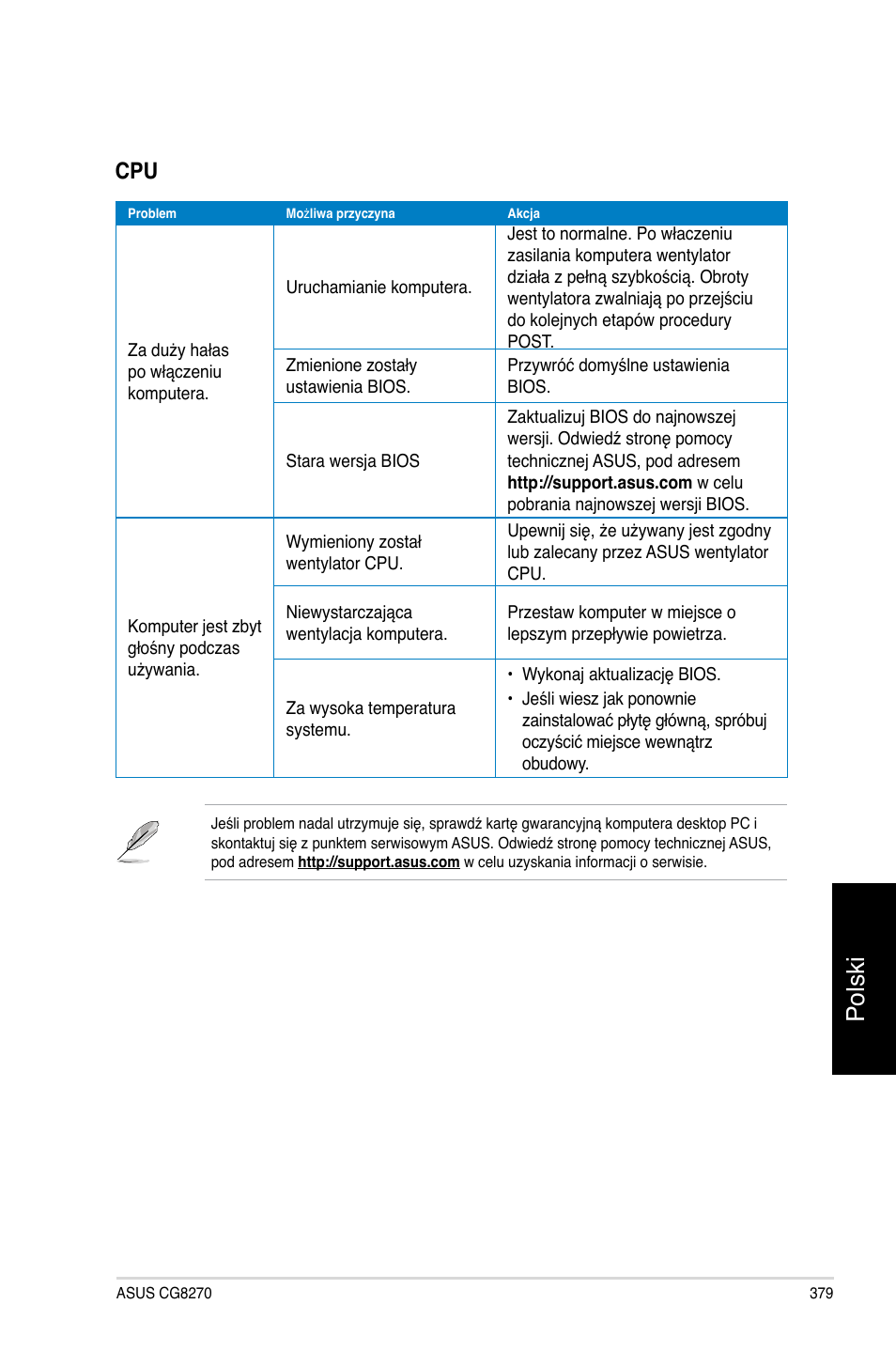 Polski | Asus CG8270 User Manual | Page 381 / 534