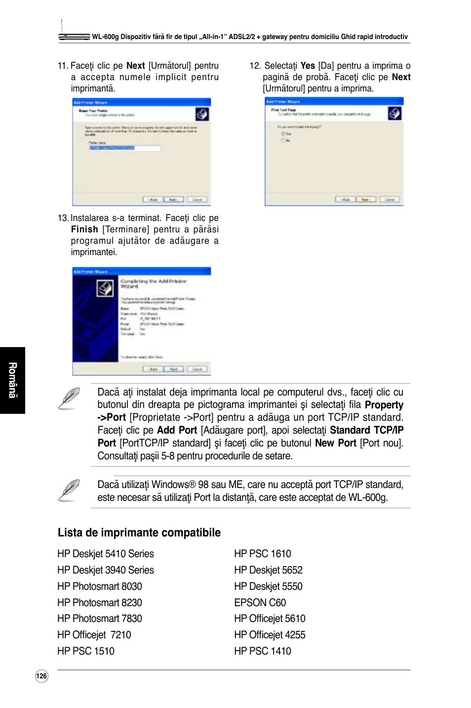 Lista de imprimante compatibile | Asus WL-600g User Manual | Page 137 / 227