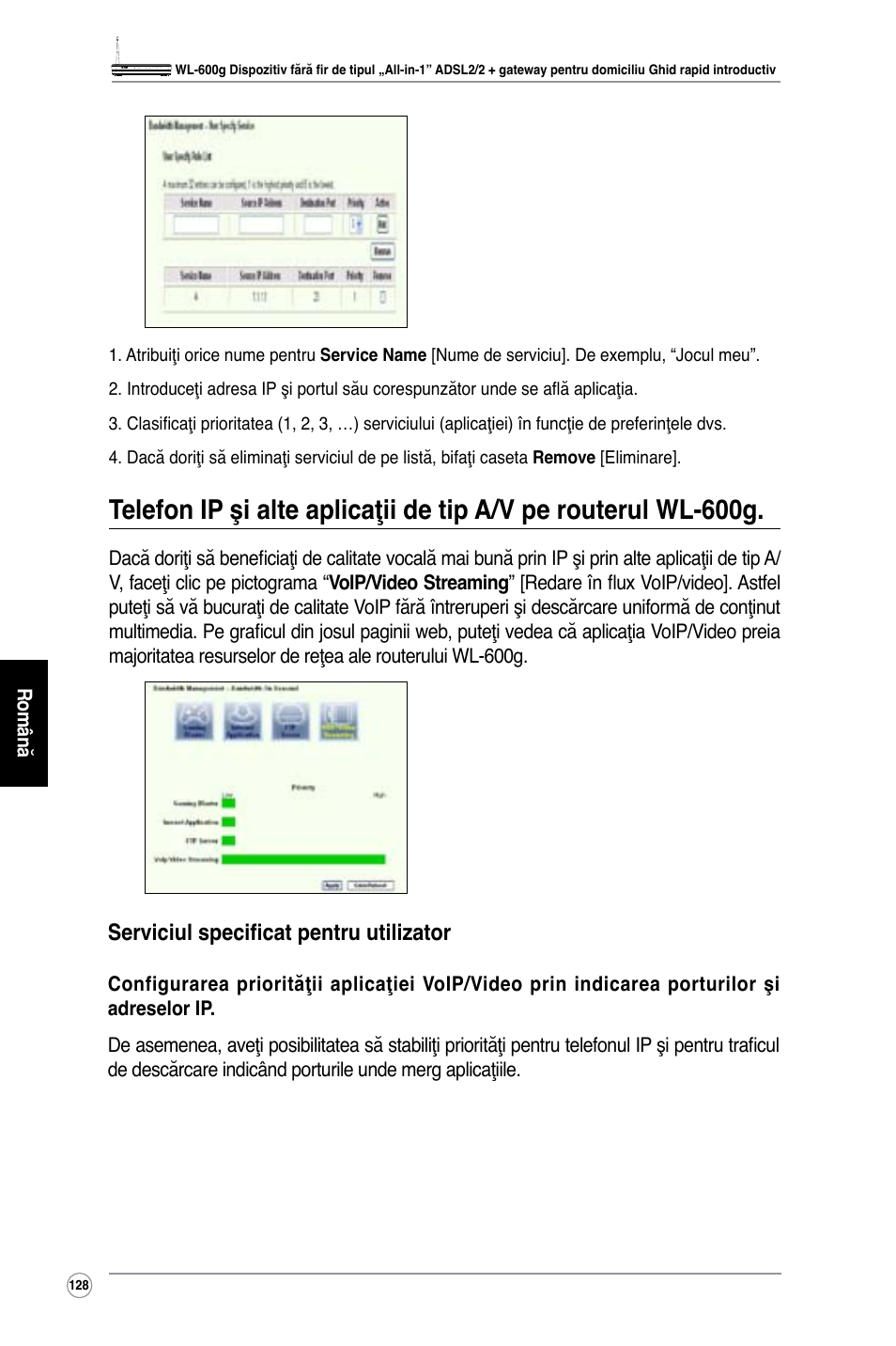 Serviciul specificat pentru utilizator | Asus WL-600g User Manual | Page 139 / 227