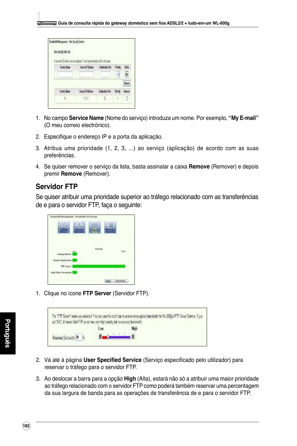 Servidor ftp | Asus WL-600g User Manual | Page 197 / 227