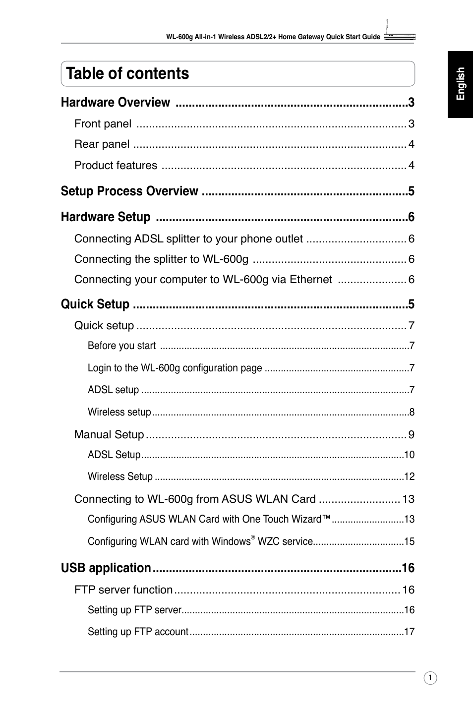 Asus WL-600g User Manual | Page 4 / 227