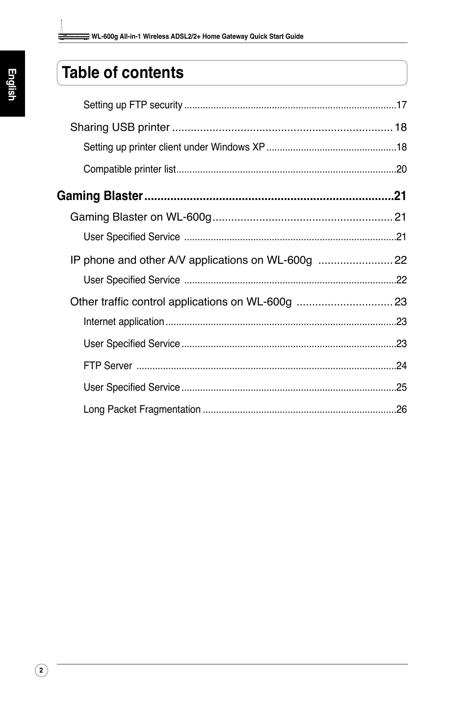 Asus WL-600g User Manual | Page 5 / 227