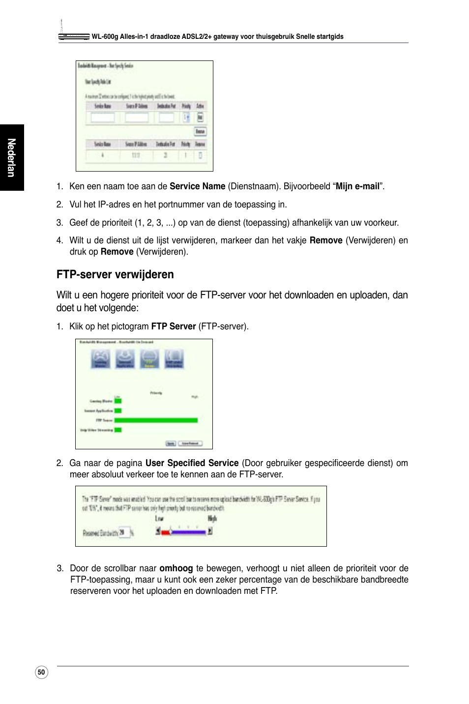 Ftp-server verwijderen | Asus WL-600g User Manual | Page 55 / 227