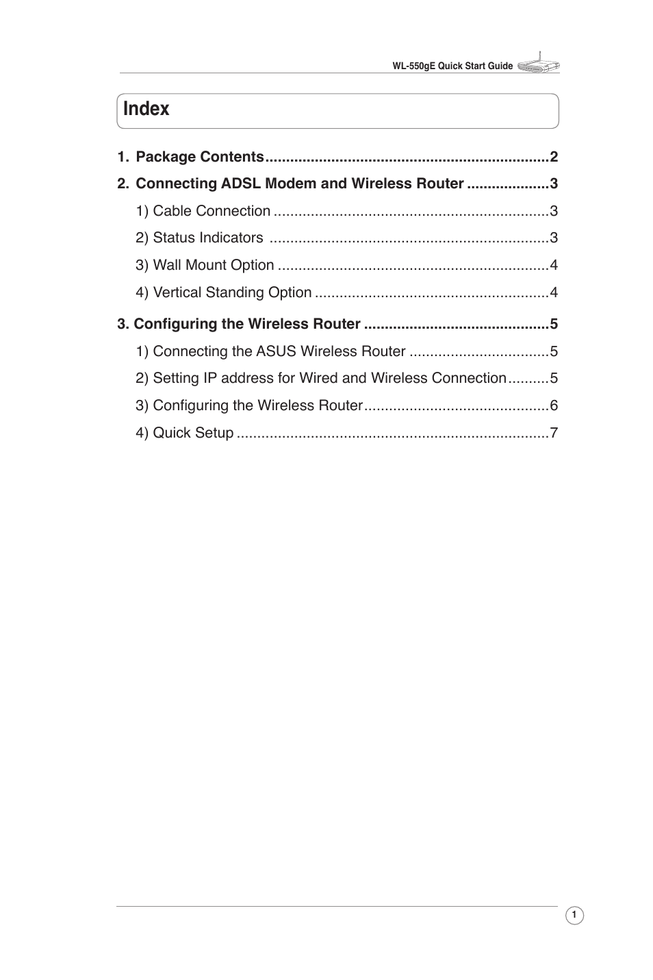 Asus WL-550gE User Manual | 11 pages