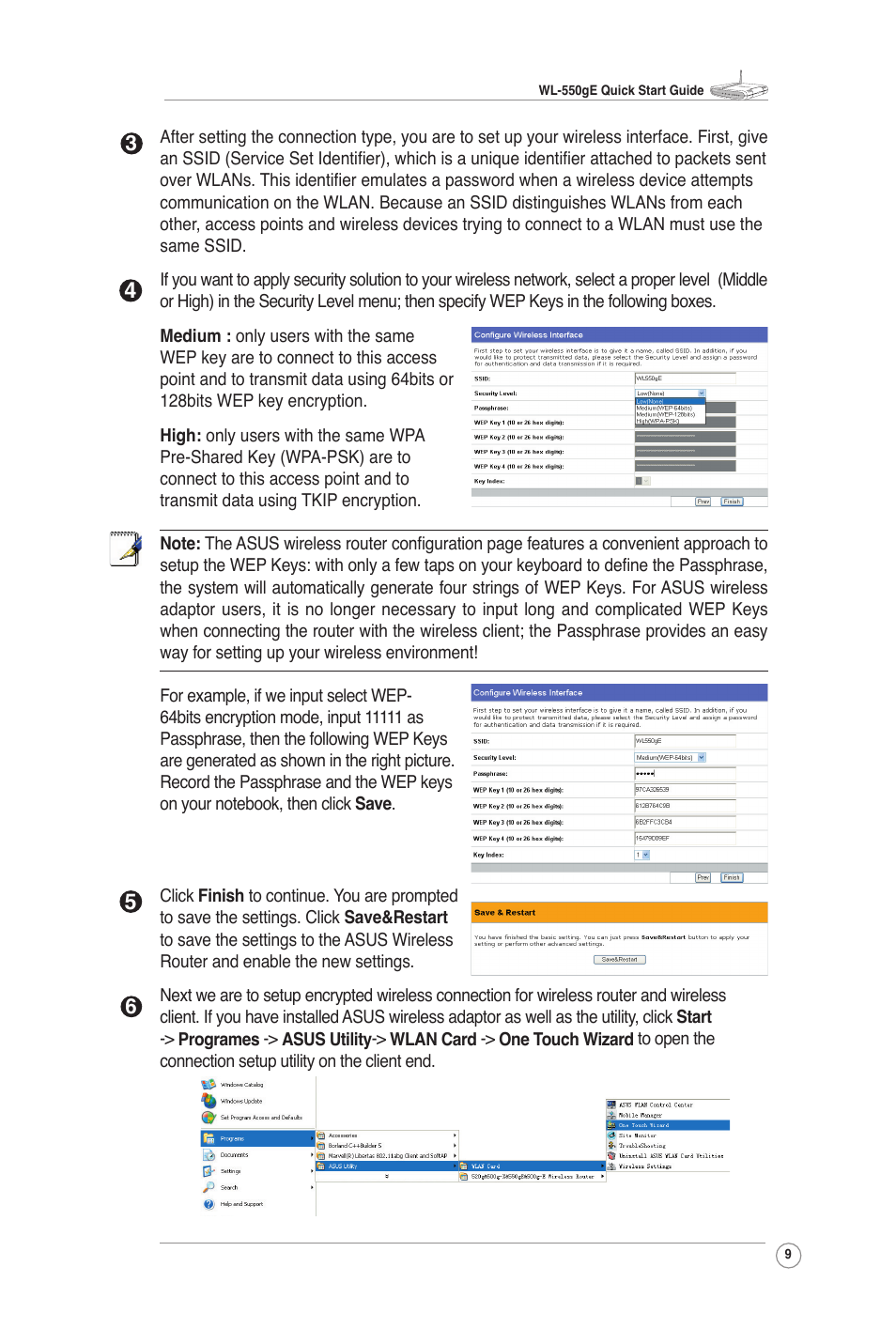 Asus WL-550gE User Manual | Page 9 / 11