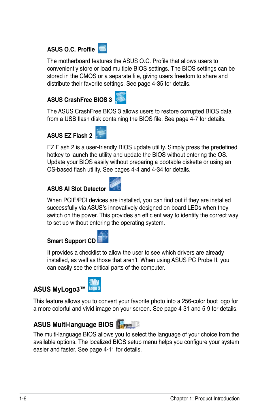 Asus P5K3 Deluxe User Manual | Page 22 / 172