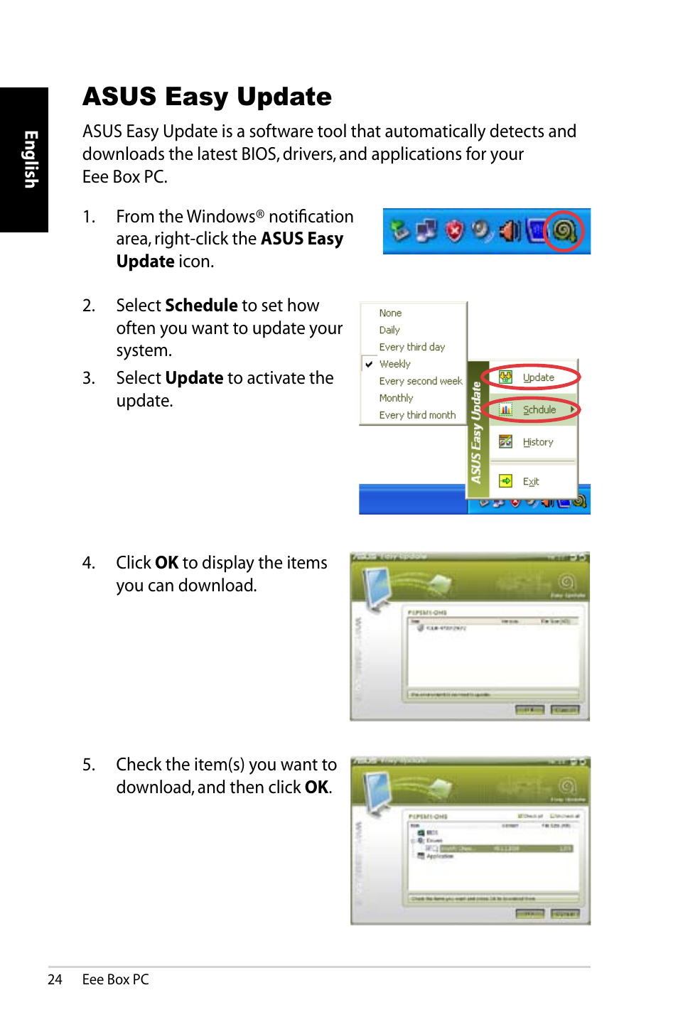 Asus easy update | Asus B202 User Manual | Page 24 / 128