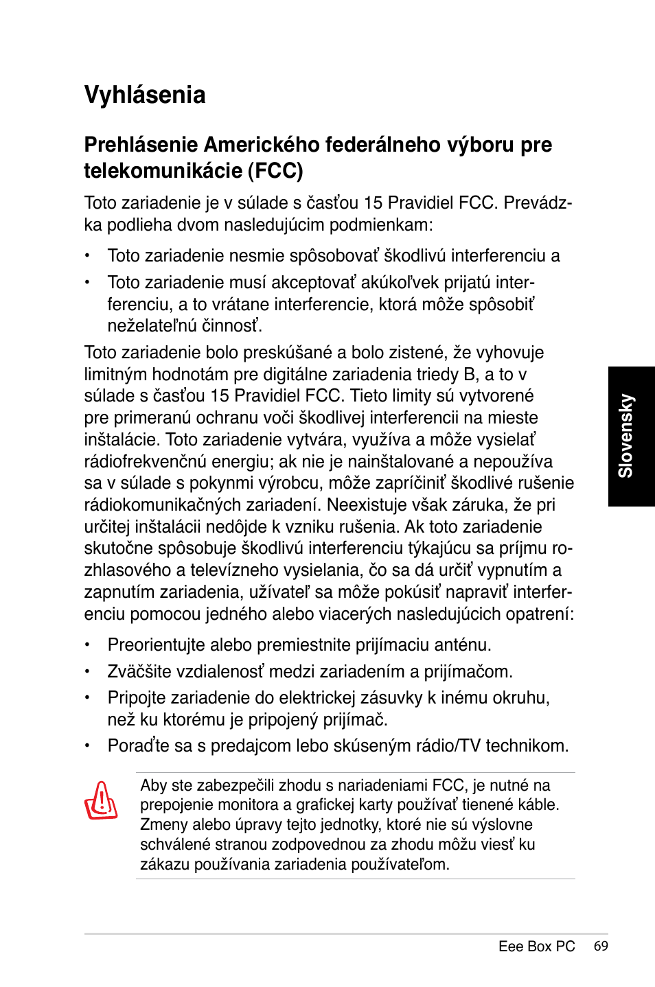 Vyhlásenia | Asus B202 User Manual | Page 69 / 128