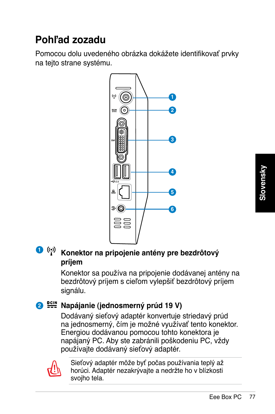 Pohľad zozadu | Asus B202 User Manual | Page 77 / 128