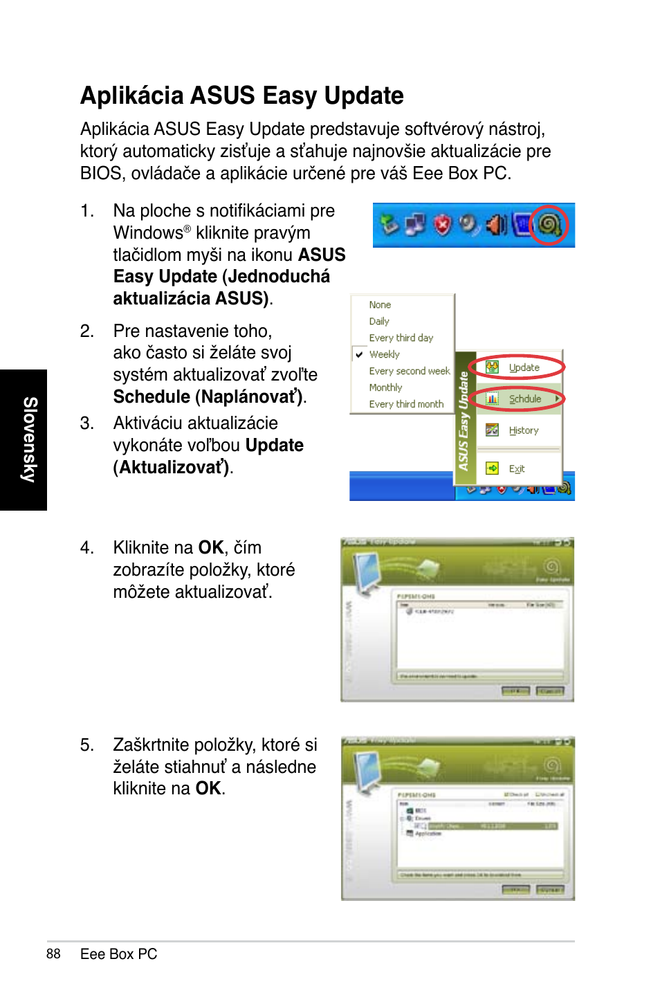 Aplikácia asus easy update | Asus B202 User Manual | Page 88 / 128