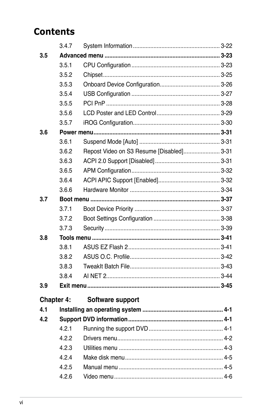 Asus Maximus II Gene User Manual | Page 6 / 174