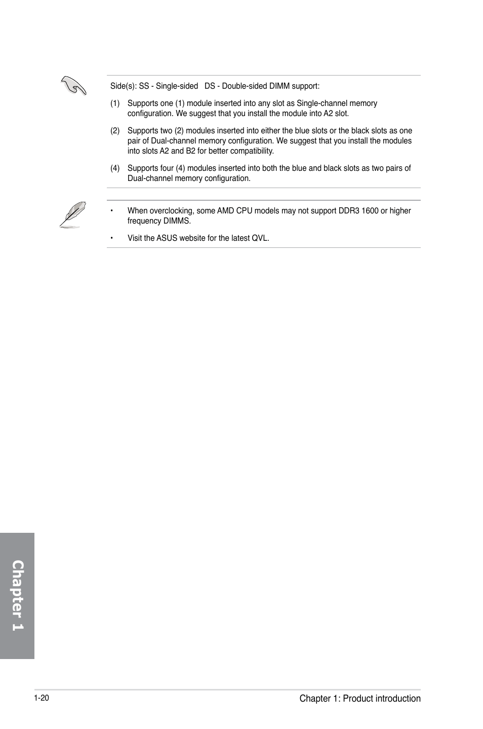 Chapter 1 | Asus M5A99X EVO R2.0 User Manual | Page 34 / 180