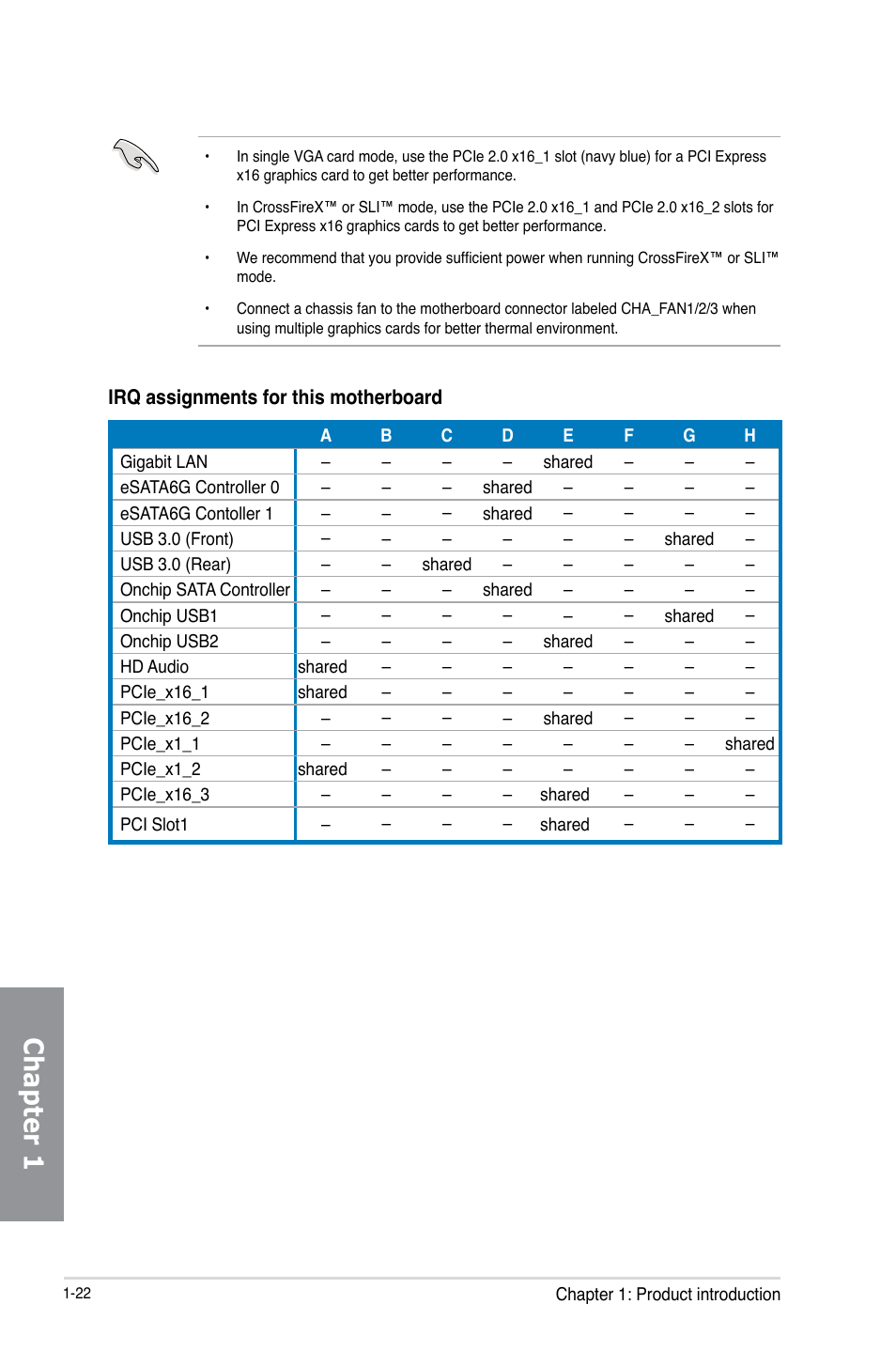 Chapter 1 | Asus M5A99X EVO R2.0 User Manual | Page 36 / 180