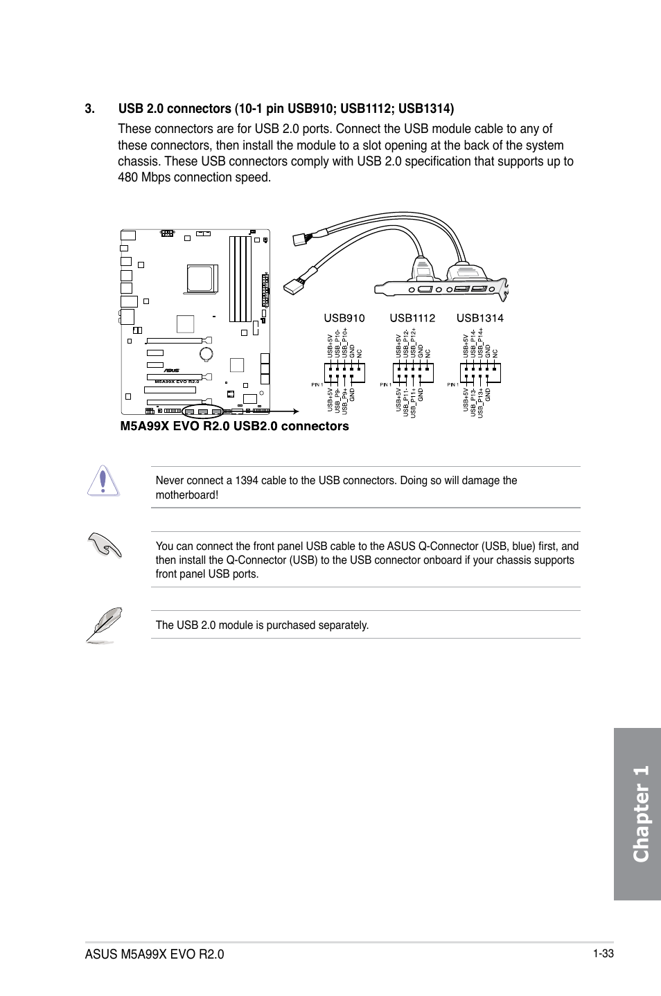 Chapter 1 | Asus M5A99X EVO R2.0 User Manual | Page 47 / 180