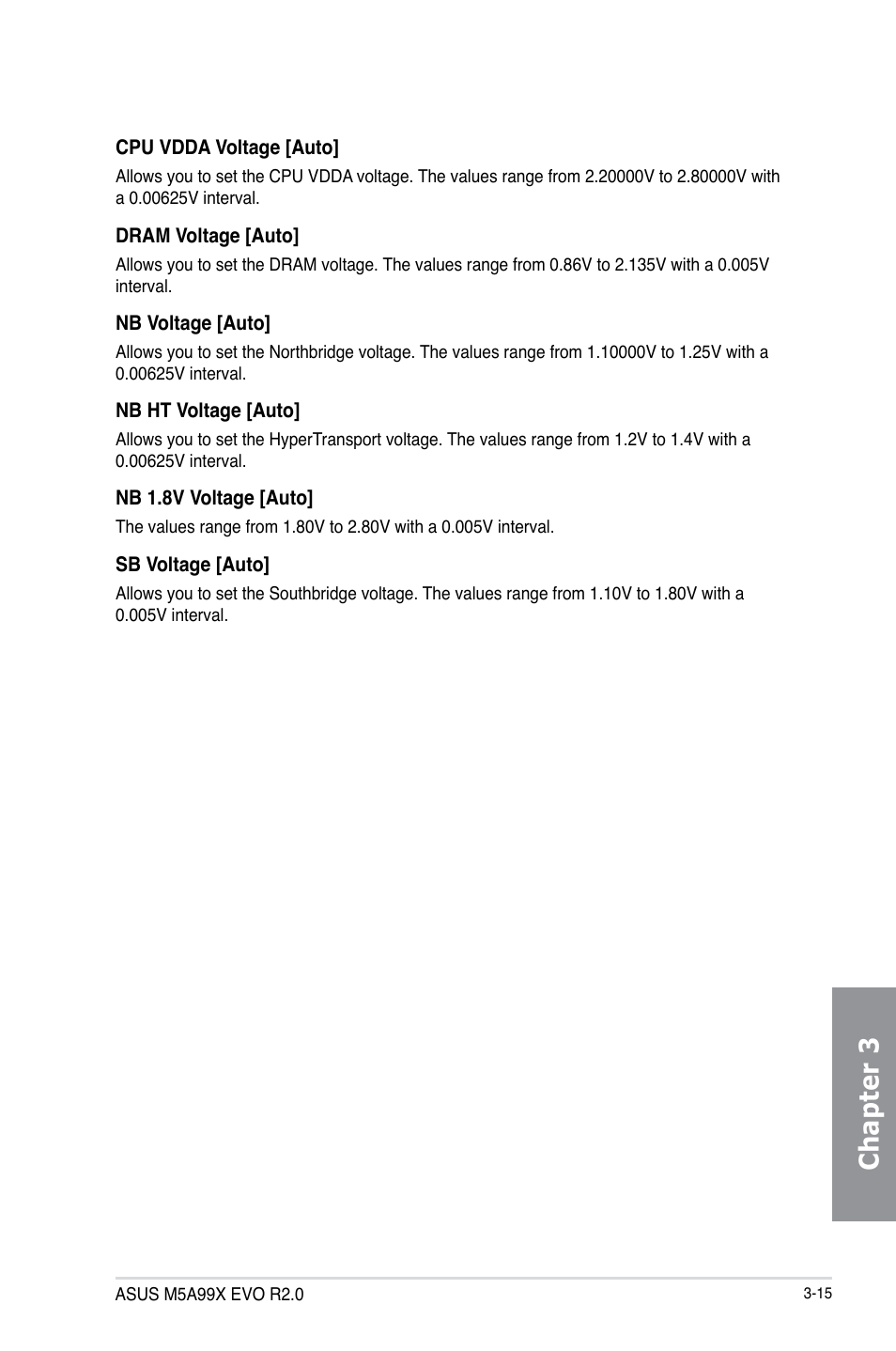 Chapter 3 | Asus M5A99X EVO R2.0 User Manual | Page 87 / 180