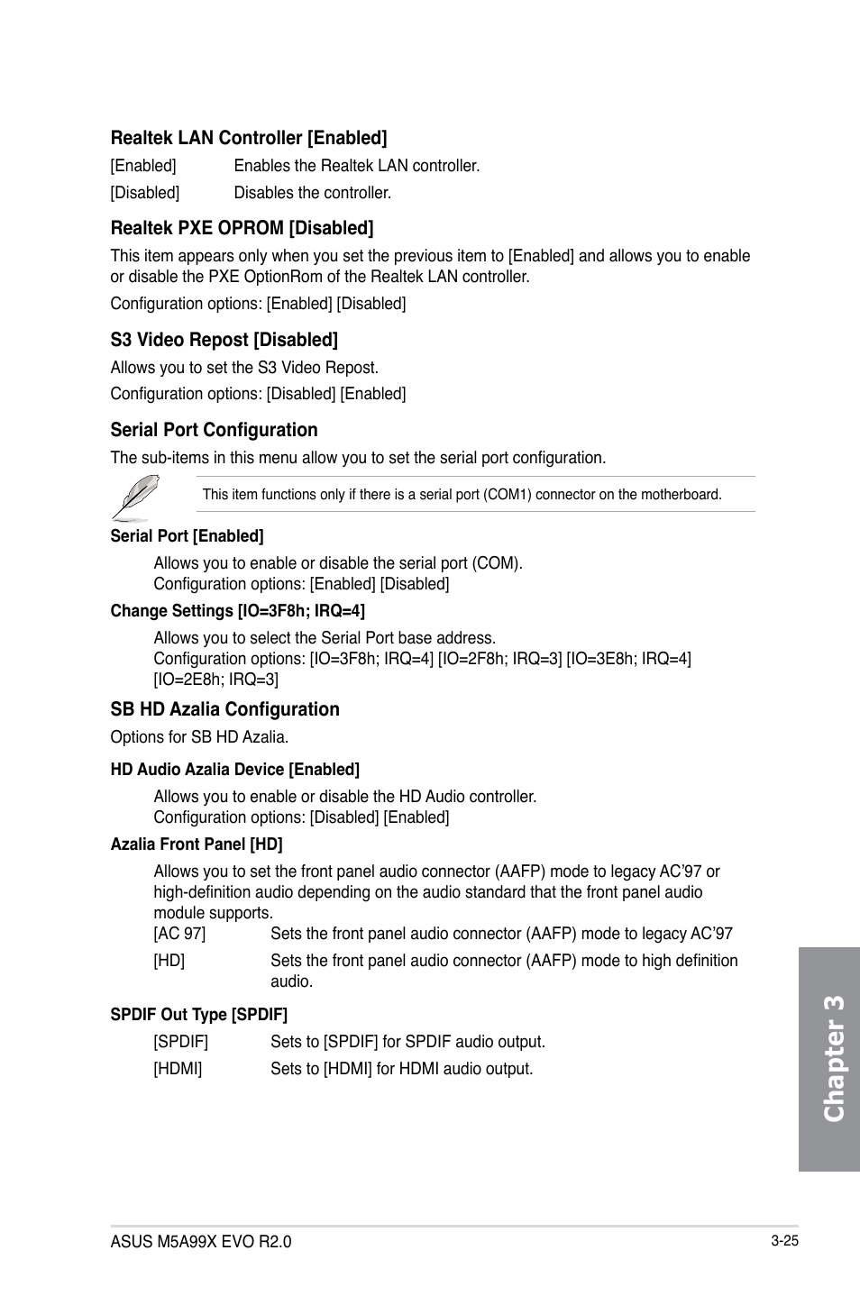 Chapter 3 | Asus M5A99X EVO R2.0 User Manual | Page 97 / 180