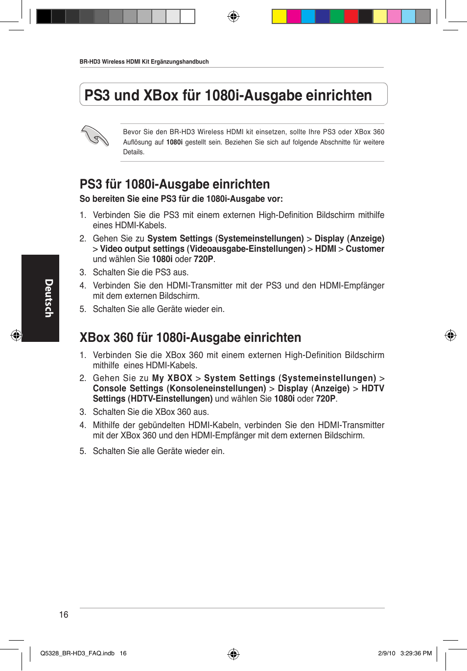 Deutsch | Asus BR-HD3 User Manual | Page 17 / 88