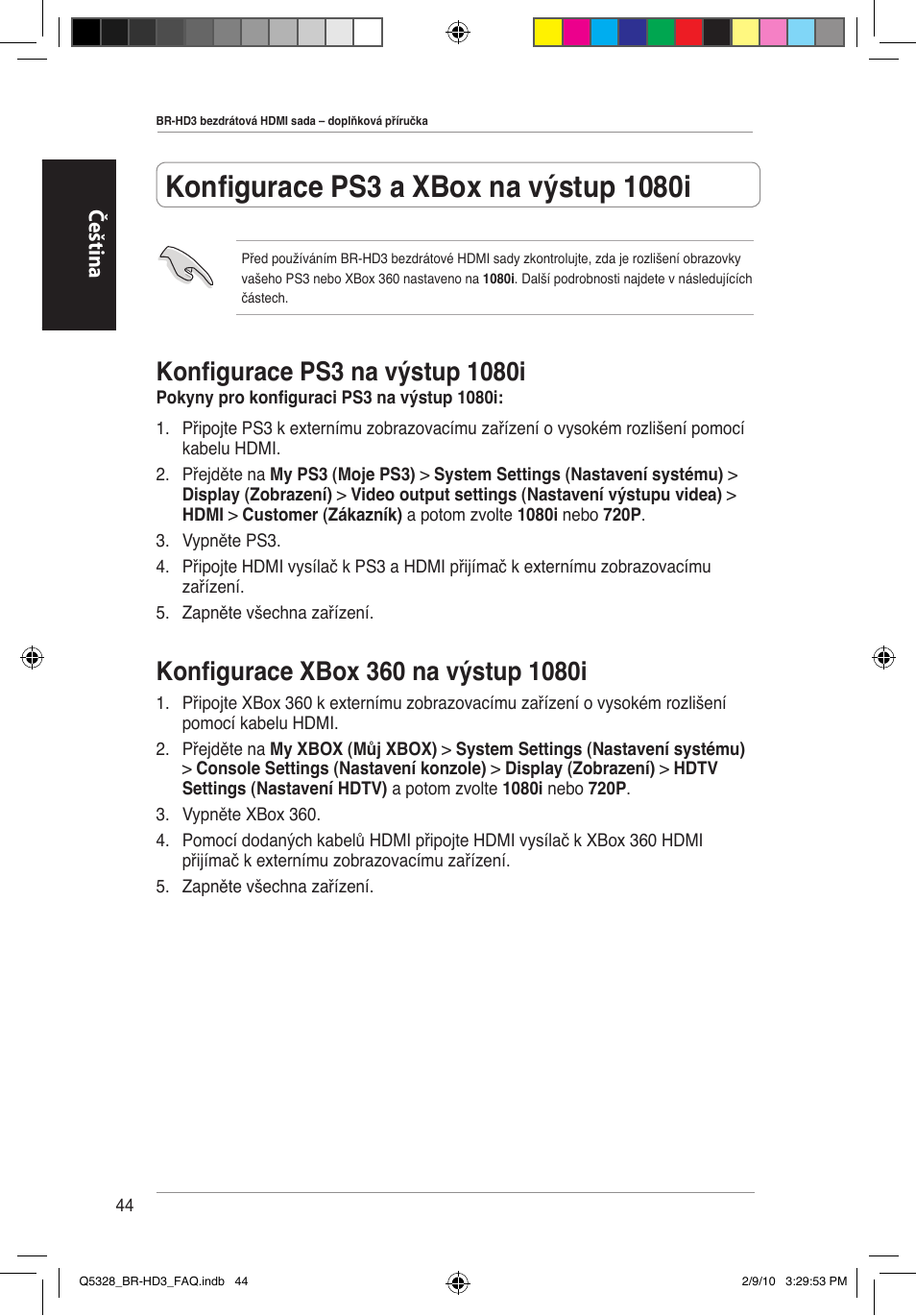 Čeština | Asus BR-HD3 User Manual | Page 45 / 88