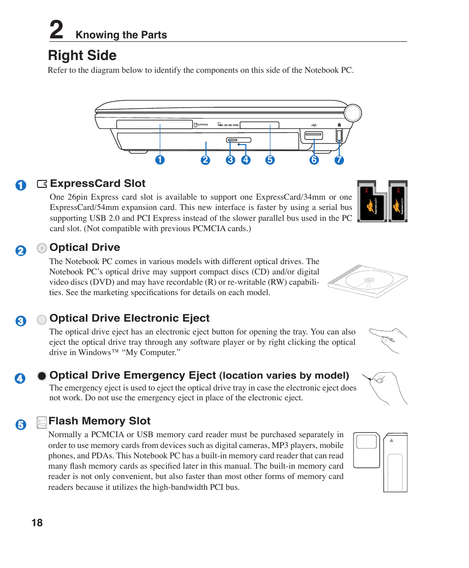 Right side | Asus S6F User Manual | Page 18 / 67