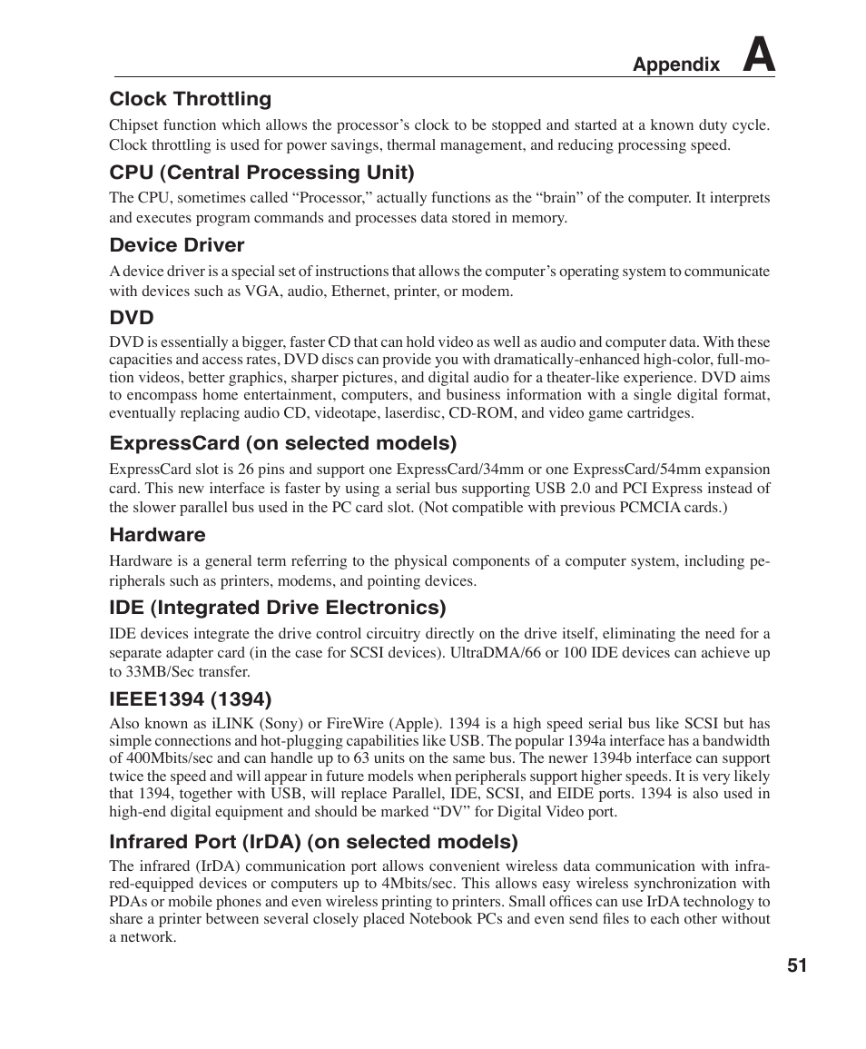 Asus S6F User Manual | Page 51 / 67