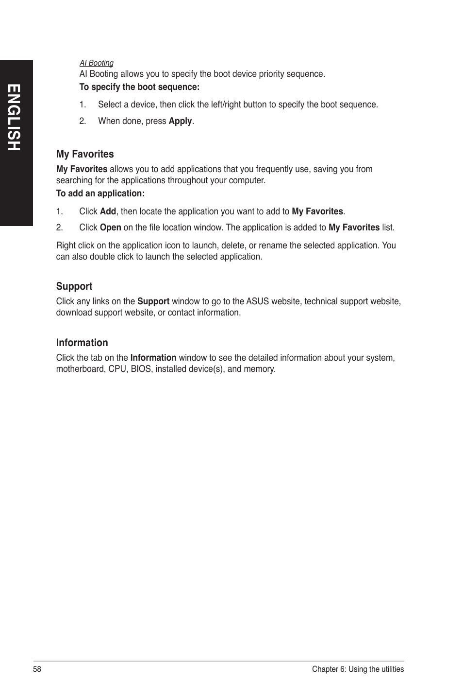 En g lis h en g li sh en g lis h en g li sh | Asus BP6375 User Manual | Page 58 / 70