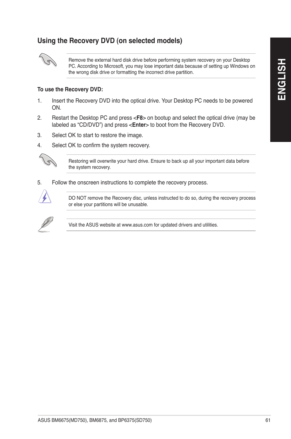 En g lis h en g li sh | Asus BP6375 User Manual | Page 61 / 70