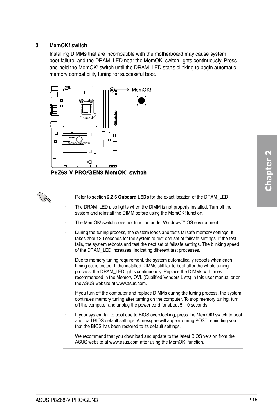 Chapter 2 | Asus P8Z68-V PRO/GEN3 User Manual | Page 33 / 146
