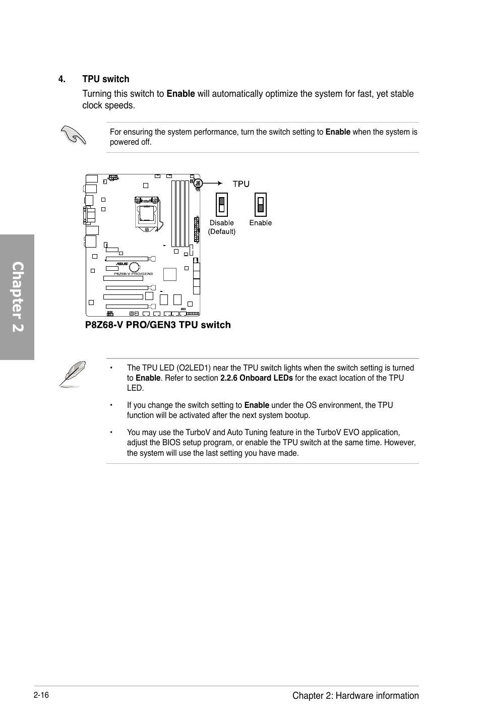 Chapter 2 | Asus P8Z68-V PRO/GEN3 User Manual | Page 34 / 146