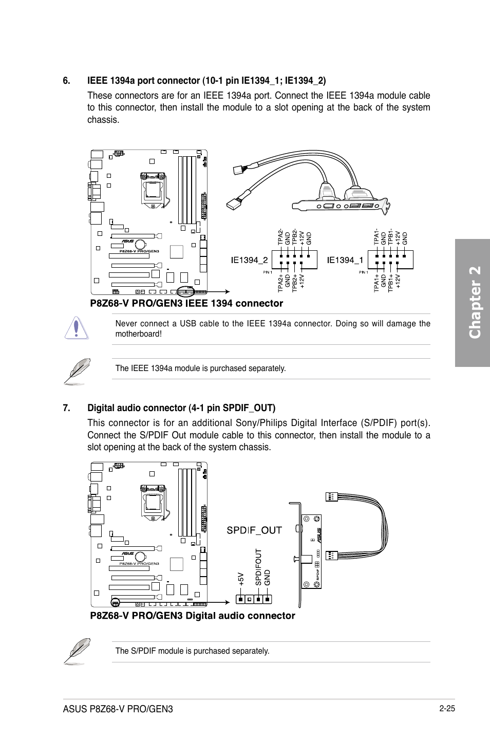 Chapter 2 | Asus P8Z68-V PRO/GEN3 User Manual | Page 43 / 146
