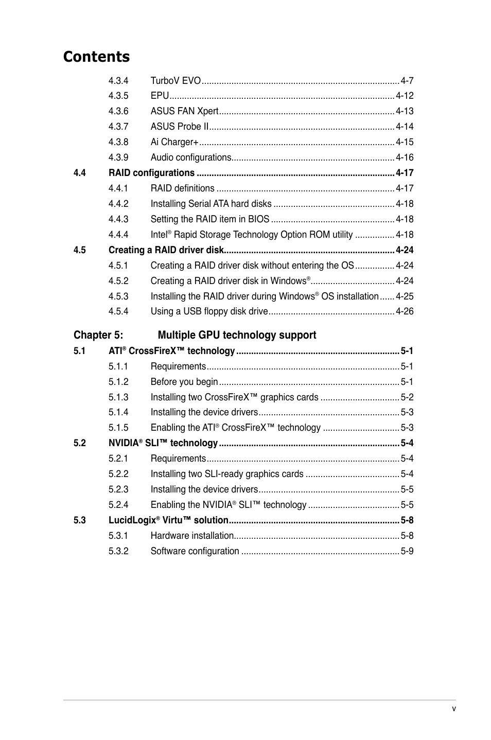 Asus P8Z68-V PRO/GEN3 User Manual | Page 5 / 146