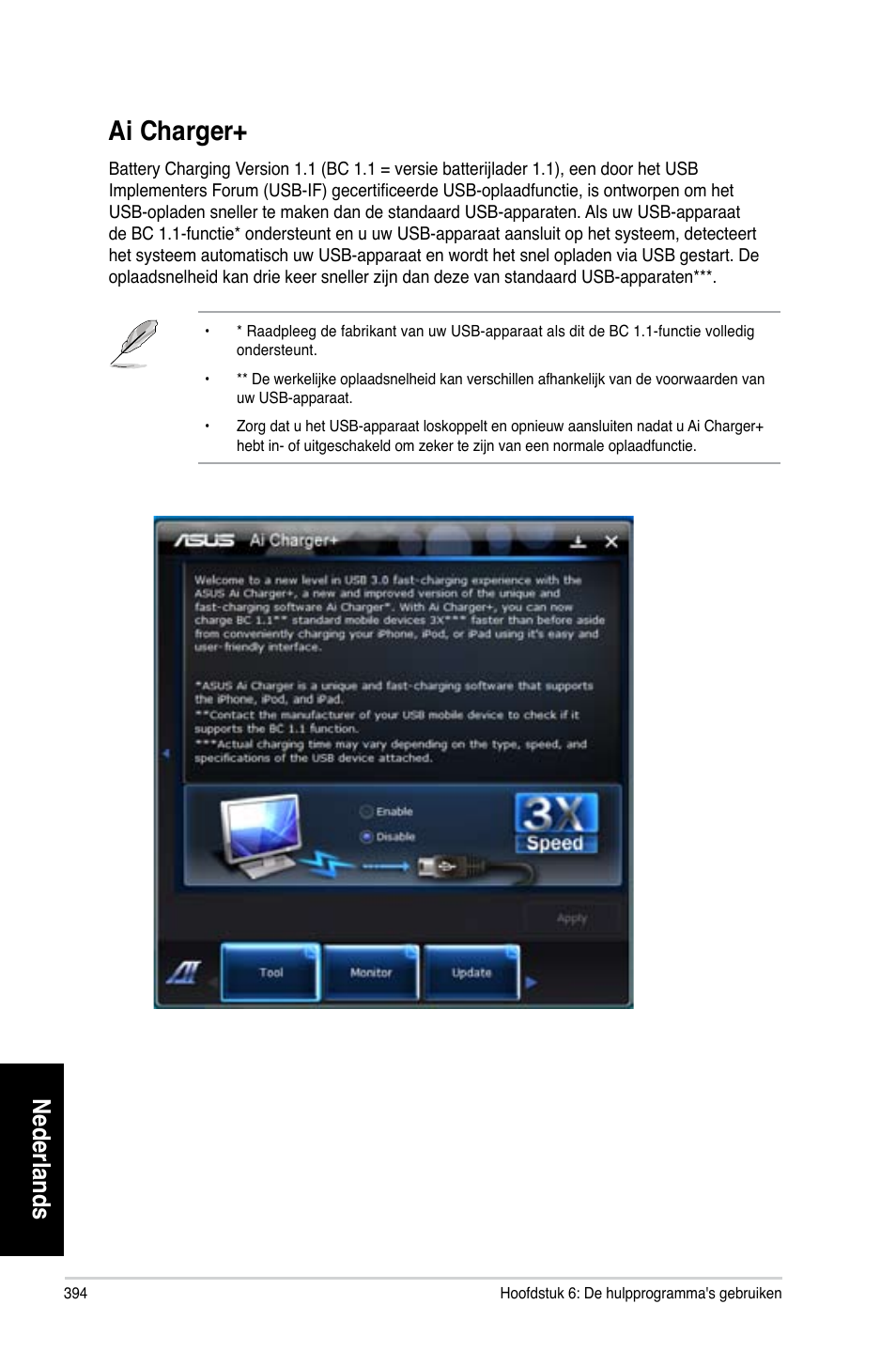 Ai charger, Ai.charger, Nederlands | Asus CP3130 User Manual | Page 396 / 480