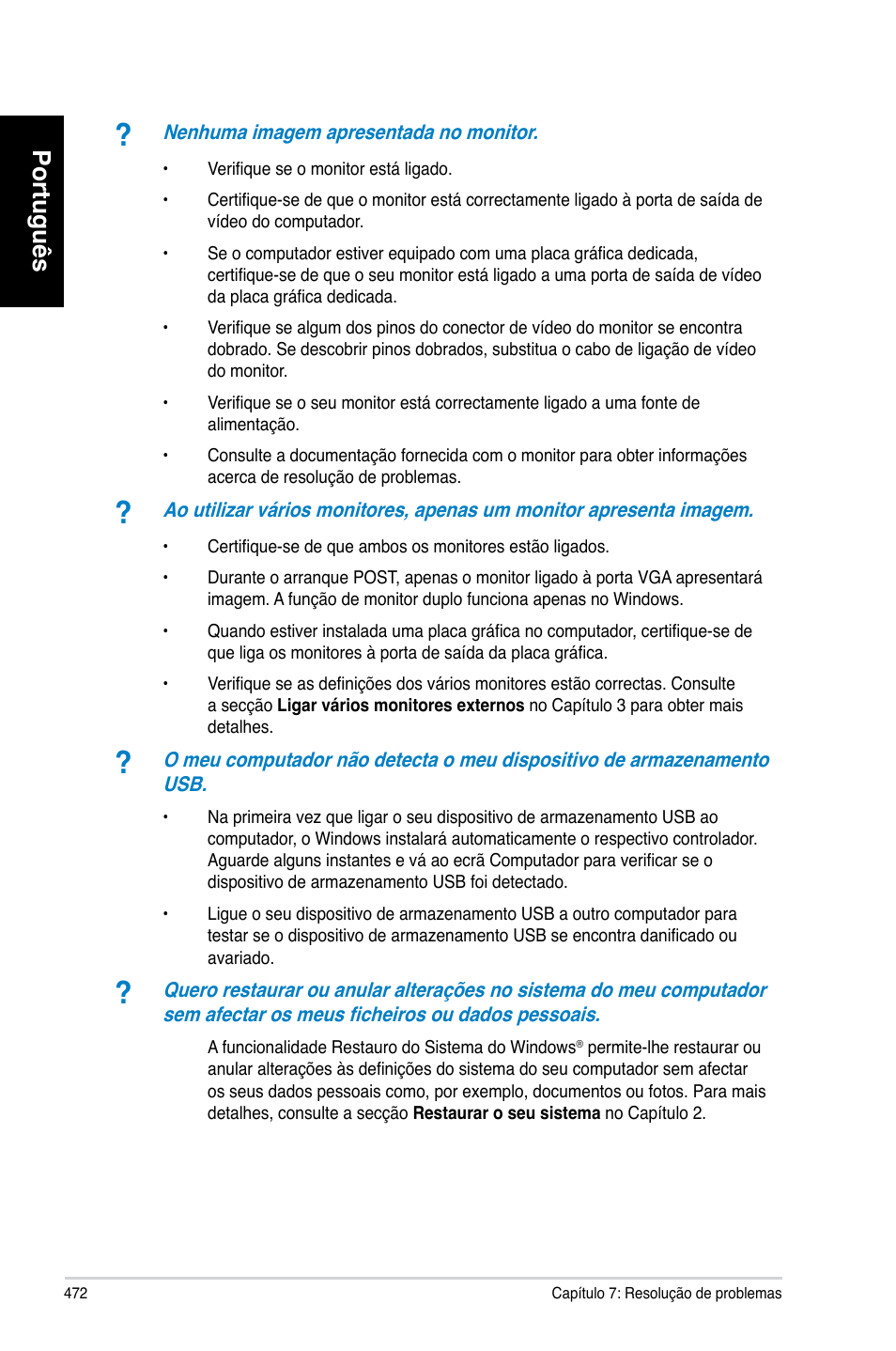 Português | Asus CP3130 User Manual | Page 474 / 480