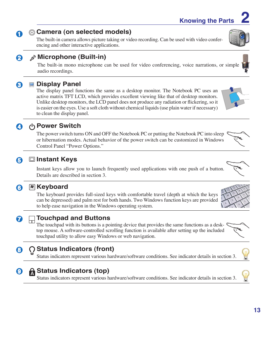 Asus T12Ug User Manual | Page 13 / 76