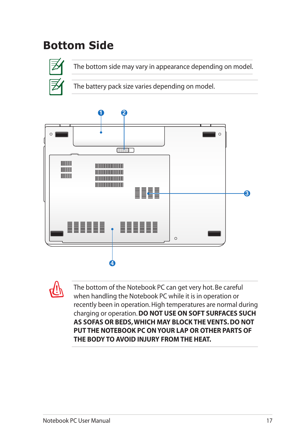 Bottom side | Asus X7DSL User Manual | Page 17 / 120