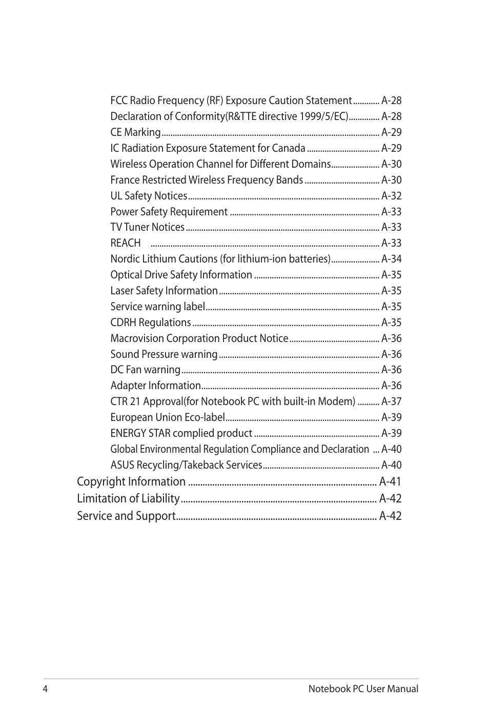 Asus X7DSL User Manual | Page 4 / 120