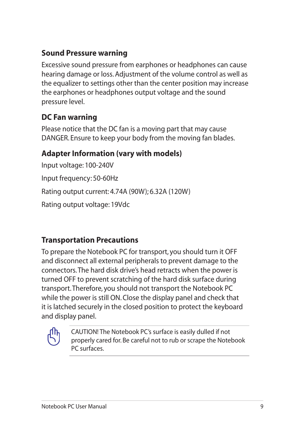 Asus X7DSL User Manual | Page 9 / 120