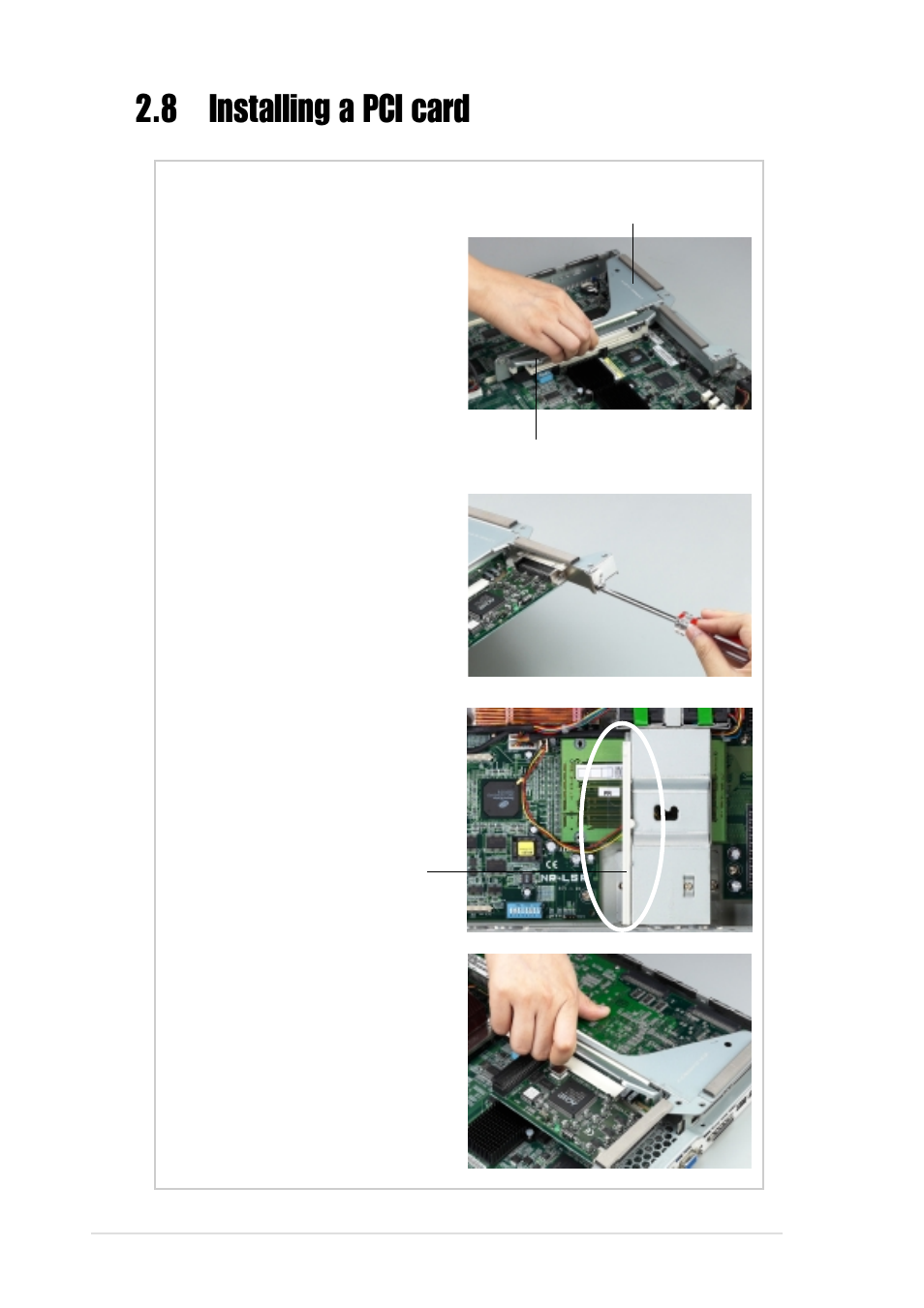 8 installing a pci card | Asus AP1600R-S5 User Manual | Page 32 / 50