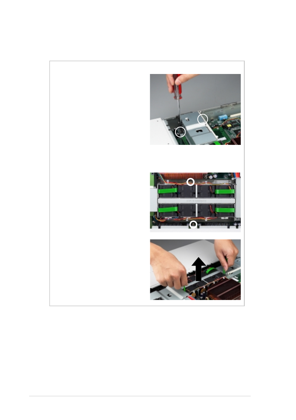 Removing the fans | Asus AP1600R-S5 User Manual | Page 40 / 50